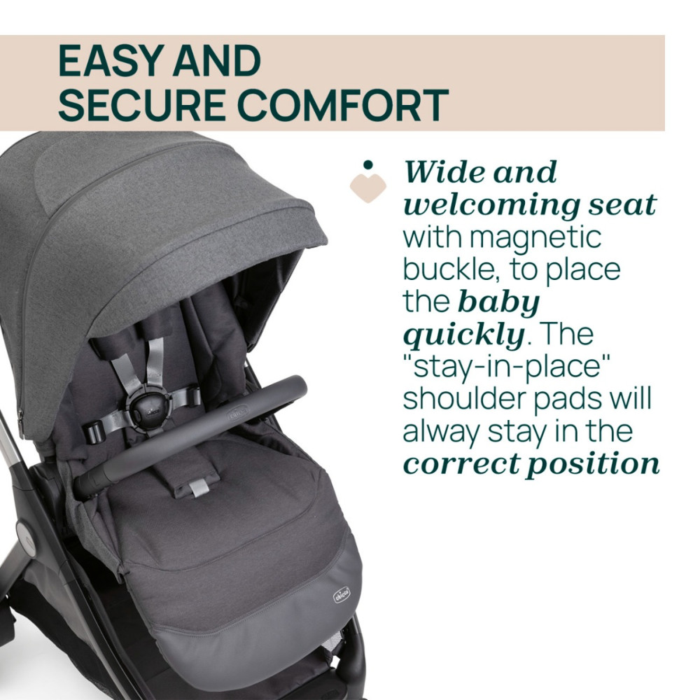 Chicco Καρότσι Μωρού Bellagio 2 Black Satin για Παιδί έως 22kg