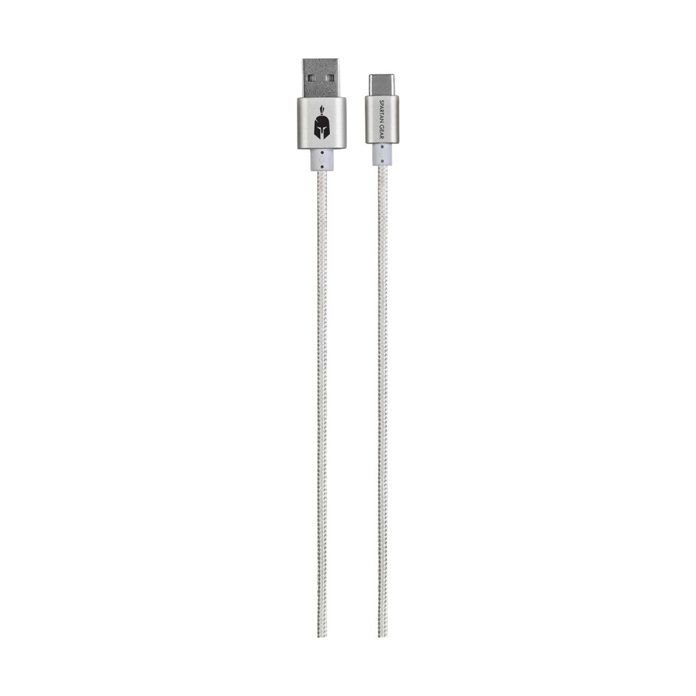 Spartan Gear - Double Sided USB Cable (Type C) (length: 2m - compatible with playstation 5, xbox series x/s, tablet, mobile) (colour: White)