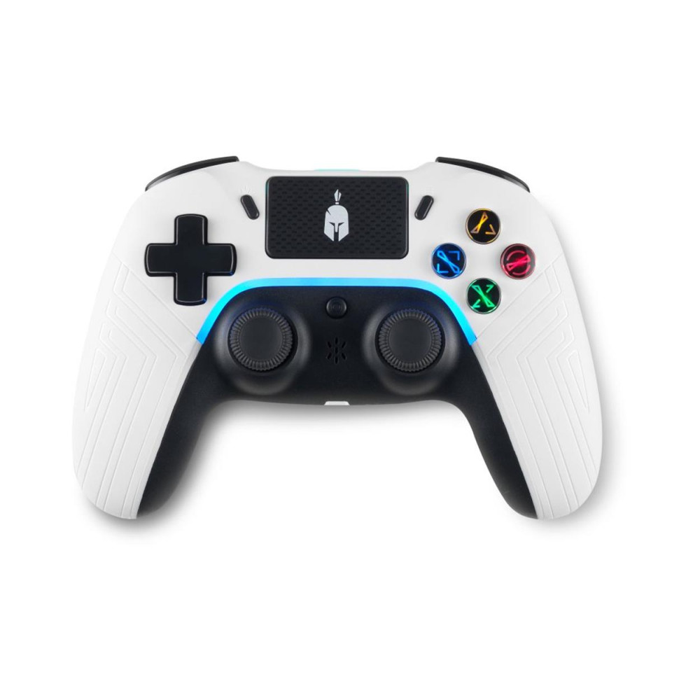 Spartan Gear - Aspis 4 Wired  Wireless Controller (compatible with PC [wired] and playstation 4 [wireless]) (colour: White/Black)