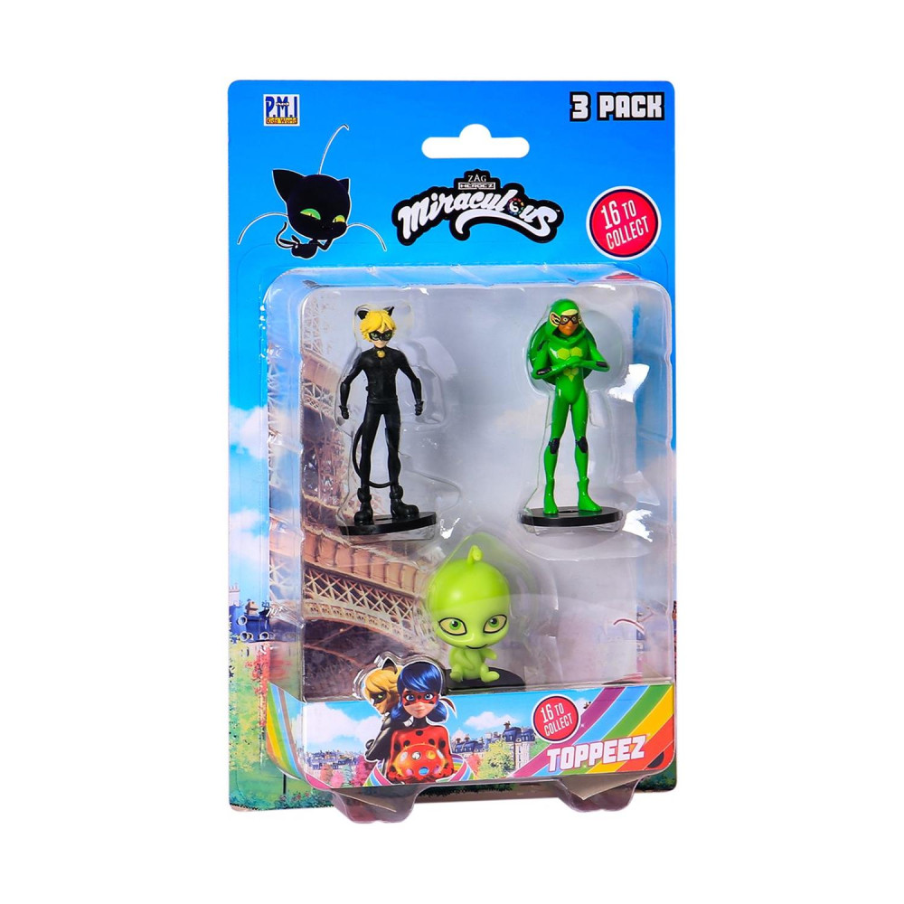 P.M.I. Miraculous Pencil Toppers - 3 Pack (S1) (Random) (MLB2020)