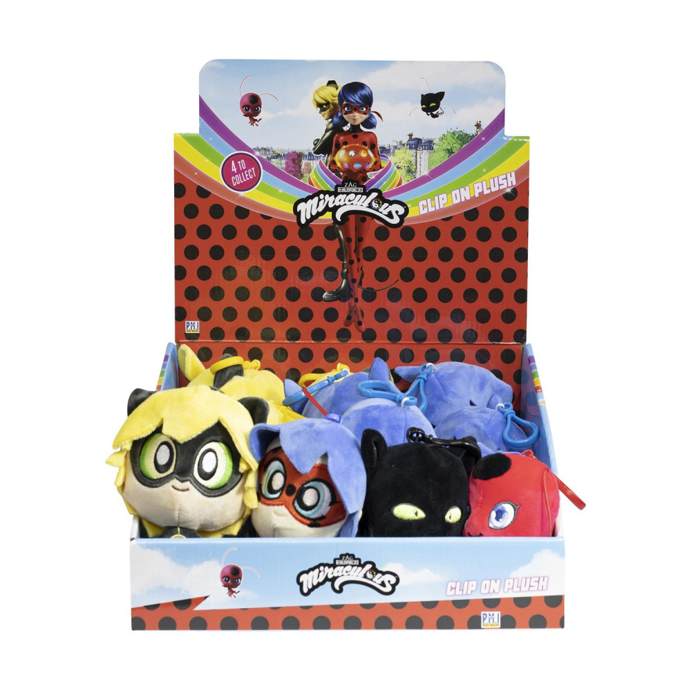 P.M.I. Miraculous Clip On Plush Characters (S1) (Random) (MLB7004)