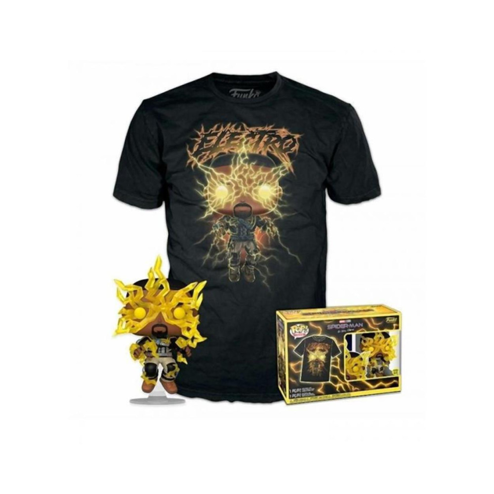 Funko Pop!  Tee (Adult): Spider-Man No Way Home S3 - Electro (Glows in the Dark) Vinyl Figure  T-Shirt (M)