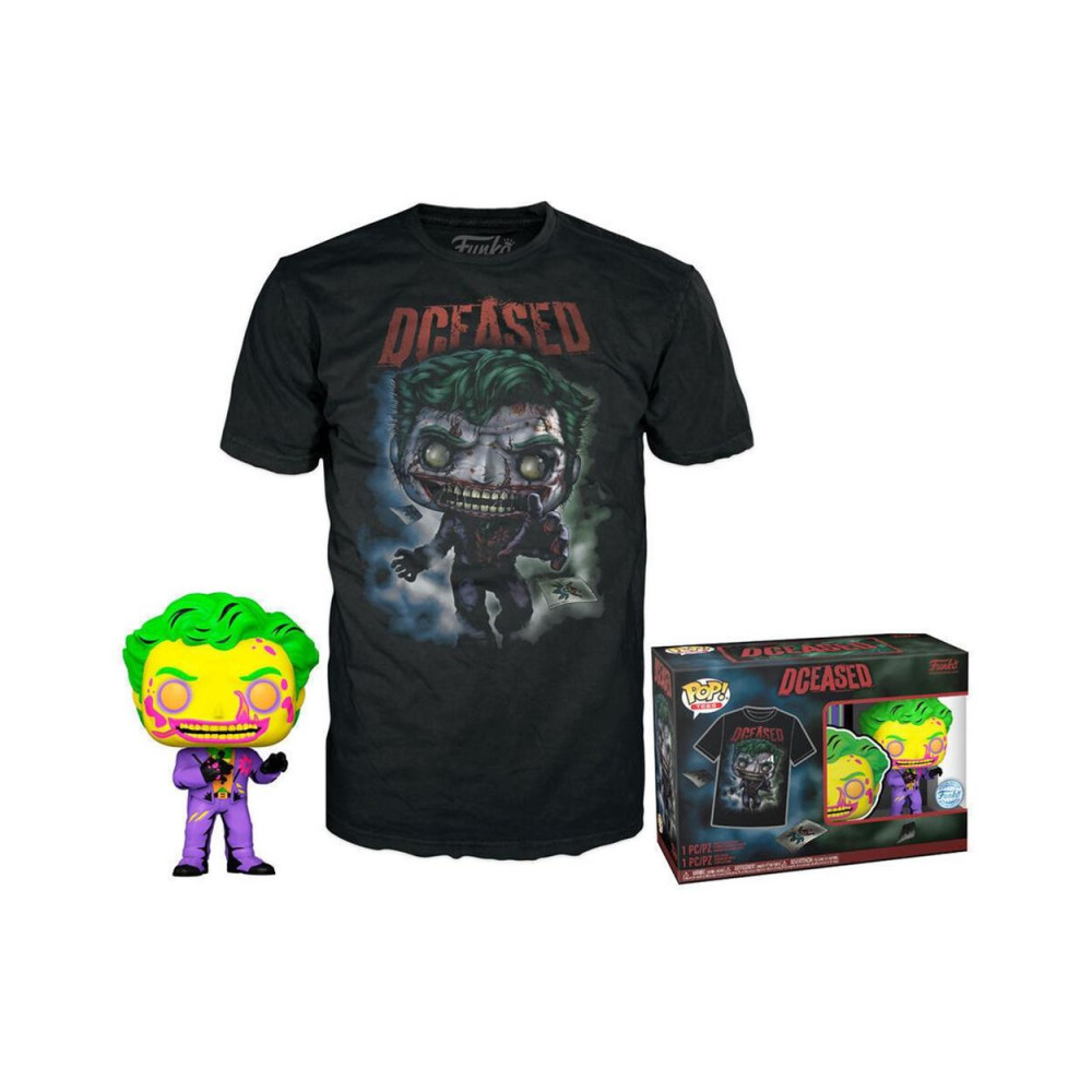 Funko Pop!  Tee (Adult): Comic Cover DC - The Joker (Blacklight)  (Special Edition) Vinyl Figure  T-Shirt (S)