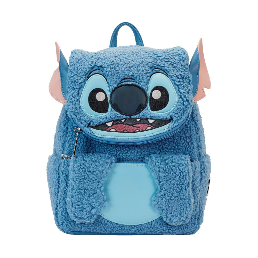 Loungefly Disney: Lilo &amp; Stitch - Stitch Plush Pocket Mini Backpack (WDBK3401)