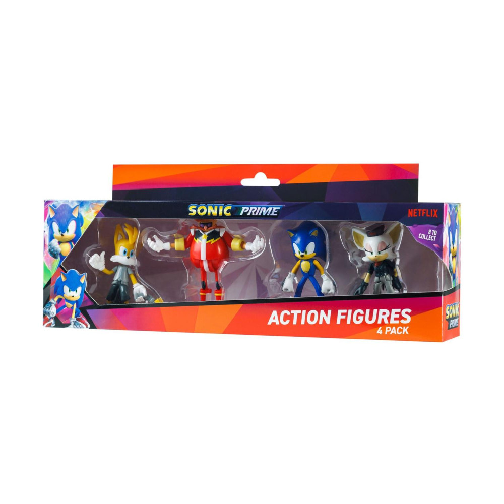 P.M.I. Sonic Prime - 4 Pack (S1) Action Figures (7.5cm) (Random) (SON6040)