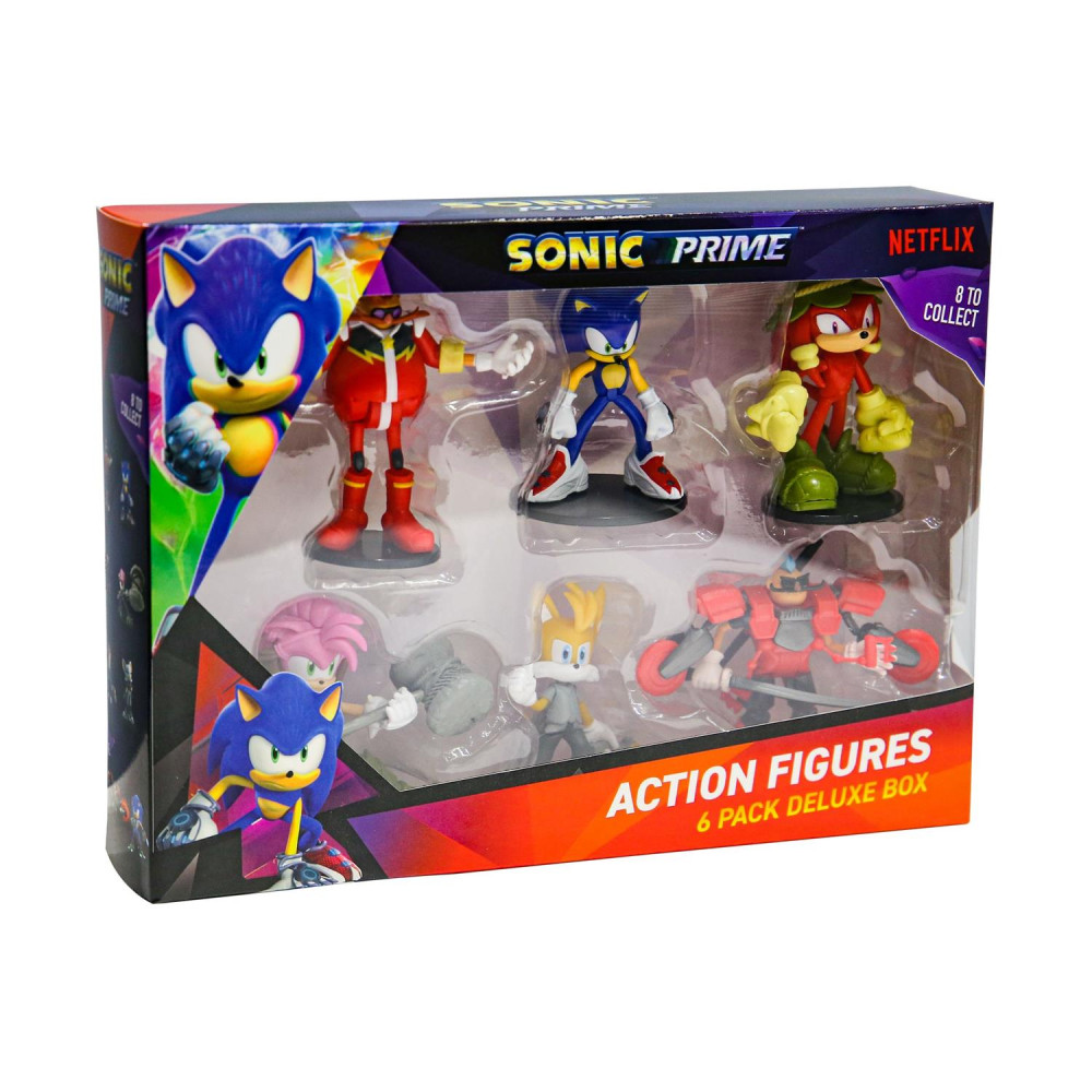 P.M.I. Sonic Prime - 6 Pack Deluxe Box (S1) Action Figures (7.5cm) (Random) (SON6070)