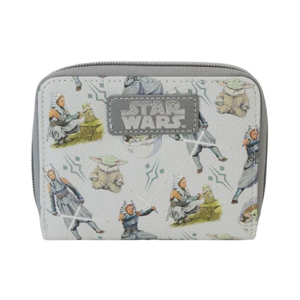 Funko Disney: Lucas Star Wars - Ahsoka  Grogu All Over Print Zip Around Wallet