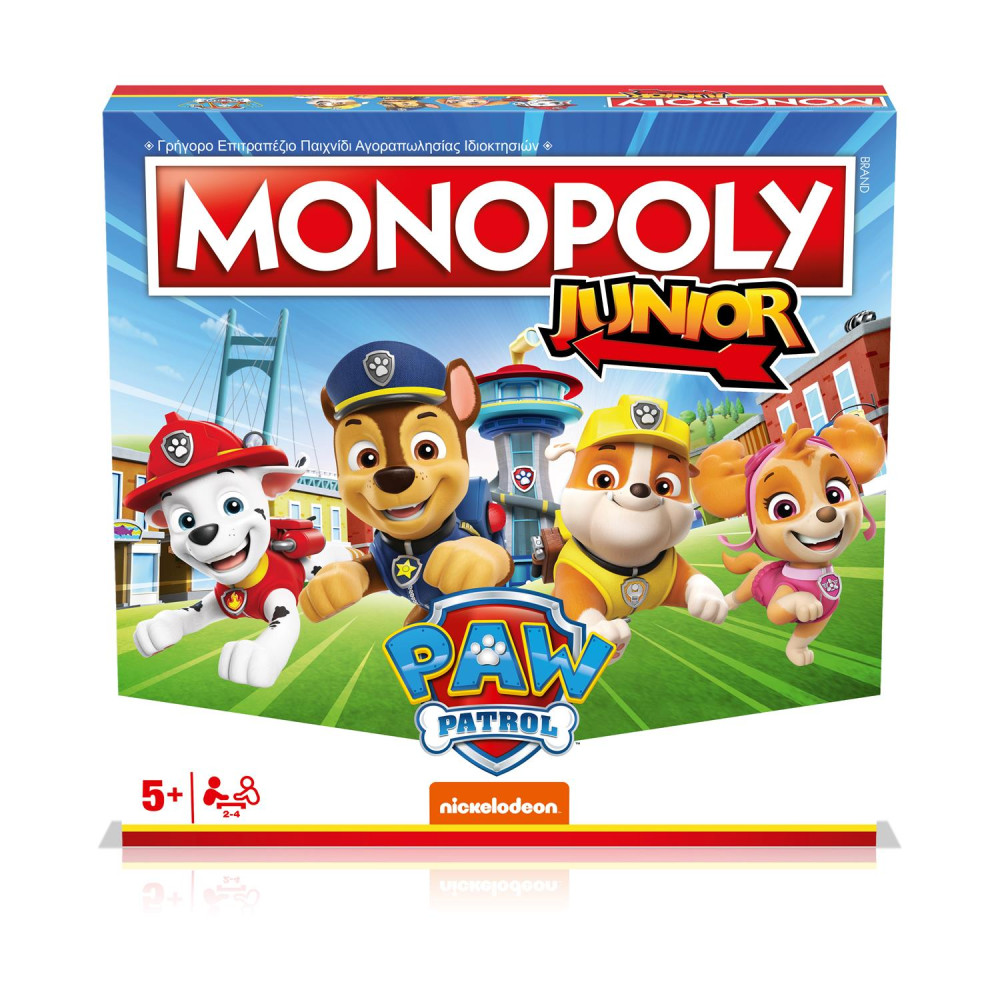 Winning Moves: Monopoly - Junior Paw Patrol  Επιτραπέζιο (Ελληνική Γλώσσα) (WM04163-GRK)