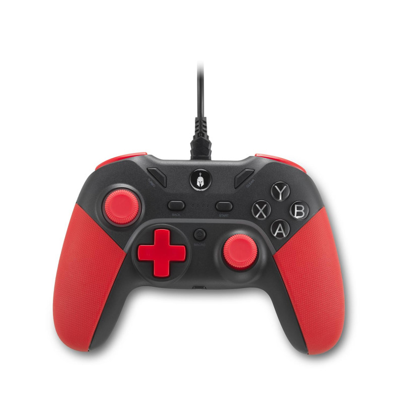 Spartan Gear - Pelekys Wired Controller (compatible with PC and playstation 3) (colour: Black/Red)