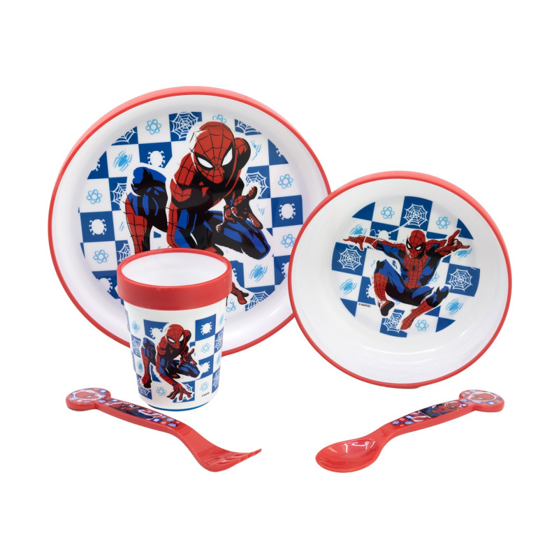 Stor Marvel: Spiderman Arachnid Grid -  Non Slip 5 Pcs Bicolor Premium Set  (74781)