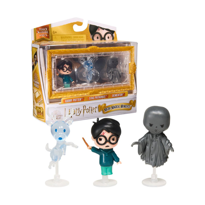 Spin Master Harry Potter: Micro Magical Moments - Harry Potter/Stag Patronus/Dementor Figures Set (6069437)