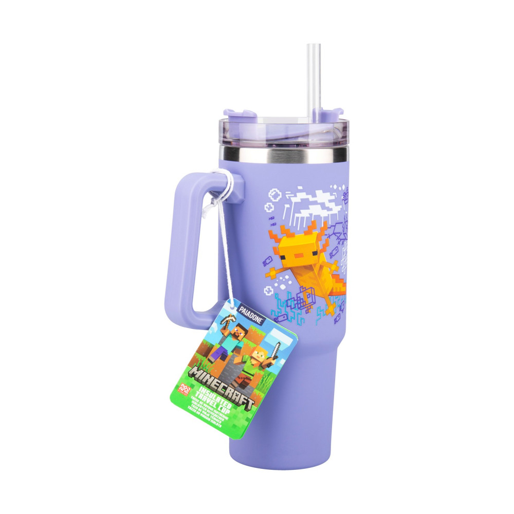 Paladone: Minecraft - Purple 900ml Multiway Travel Cup Straw (PP14948MCF)
