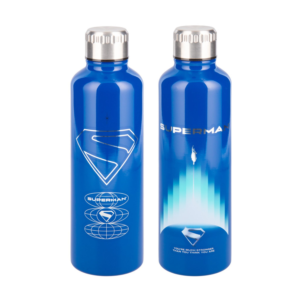 Paladone: DC Superman - Theatrical Metal Water Bottle (PP14871SMT)