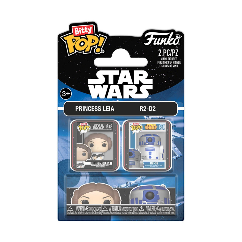Funko Bitty Pop! 2-pack Disney: Star Wars - Leia &amp; R2D2 Vinyl Figures