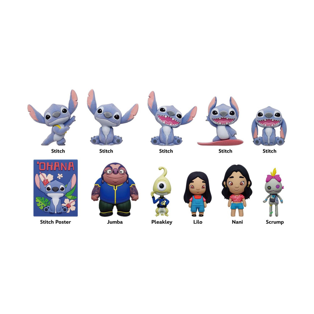 Monogram Disney:Lilo &amp; Stitch Movie 3D Foam Bag Clips Figures