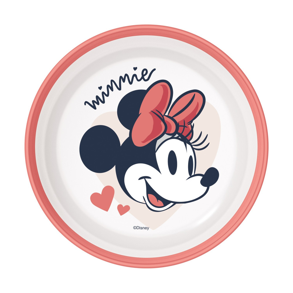 Stor: Minnie Mouse Heart Full Non Slip Bicolor Premium Bowl   (10792)