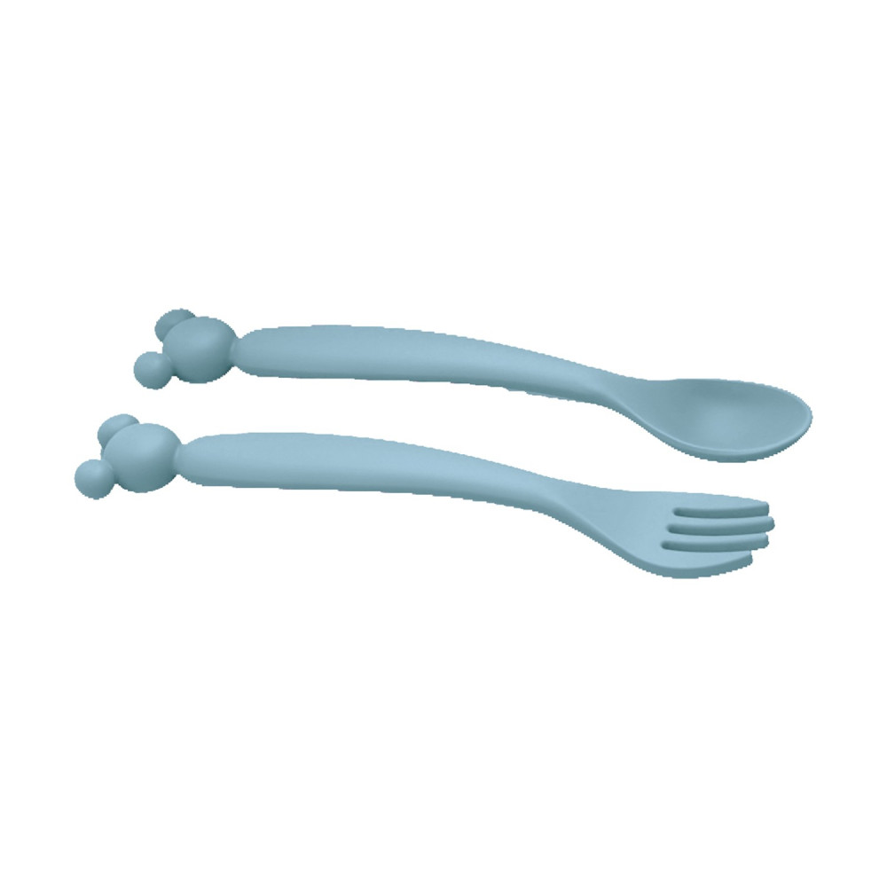 Stor: Mickey Mouse - Toddler 2 Pcs PP Shaped Cutlery Set   (13315)