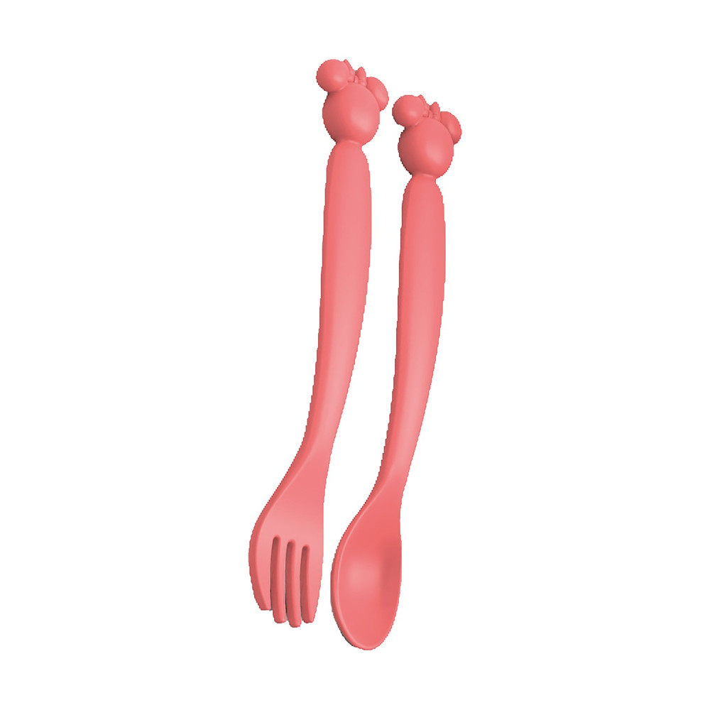 Stor:  Minnie Mouse - Toddler 2 Pcs Pp Shaped Cutlery Set  (13325)