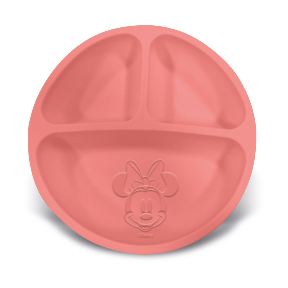 Stor: Minnie Mouse - Toddler Divided Silicone Plate  (12235)