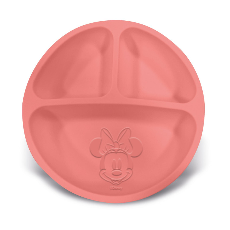 Stor: Minnie Mouse - Toddler Divided Silicone Plate  (12235)