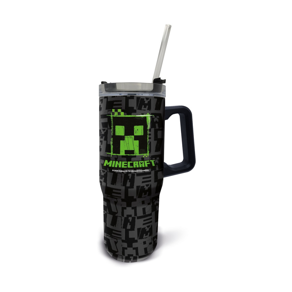 Stor: Minecraft Squared Pattern - Young Adult DW XL Insulated Stainless Steel  Rambler Mug  (75643)