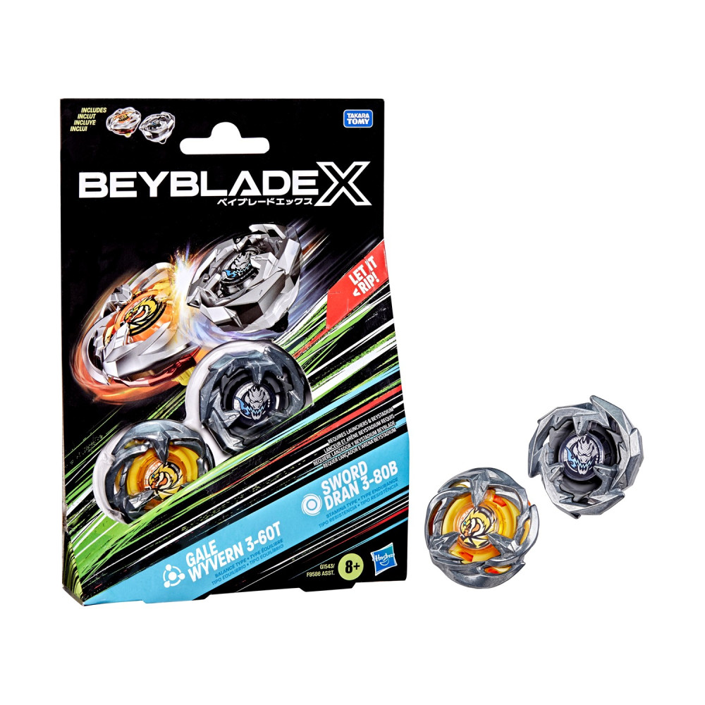Hasbro Bey Blade X:  Dual Pack -  Gale Wyvern Sword Dran (G1543)