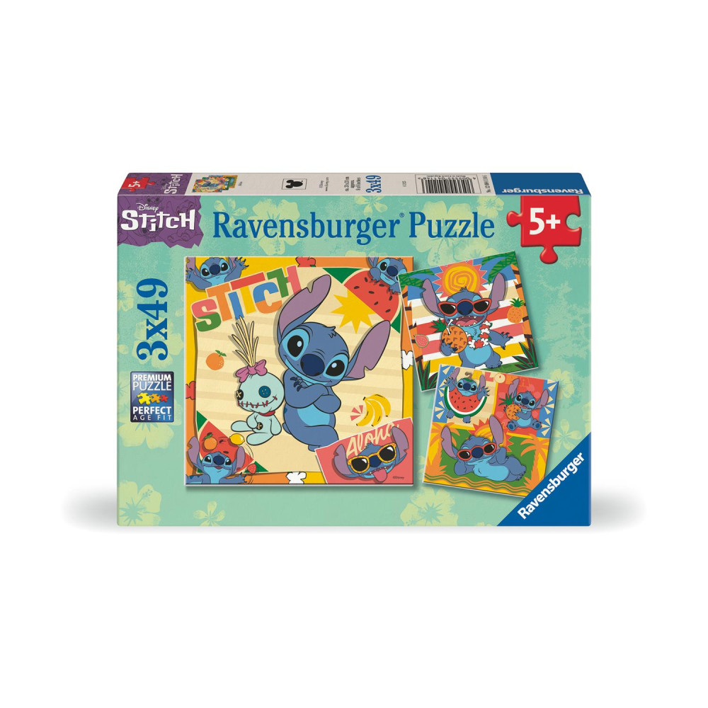 Ravensburger Disney Puzzle: Stitch - Aloha (3x49 pcs) (12004114)