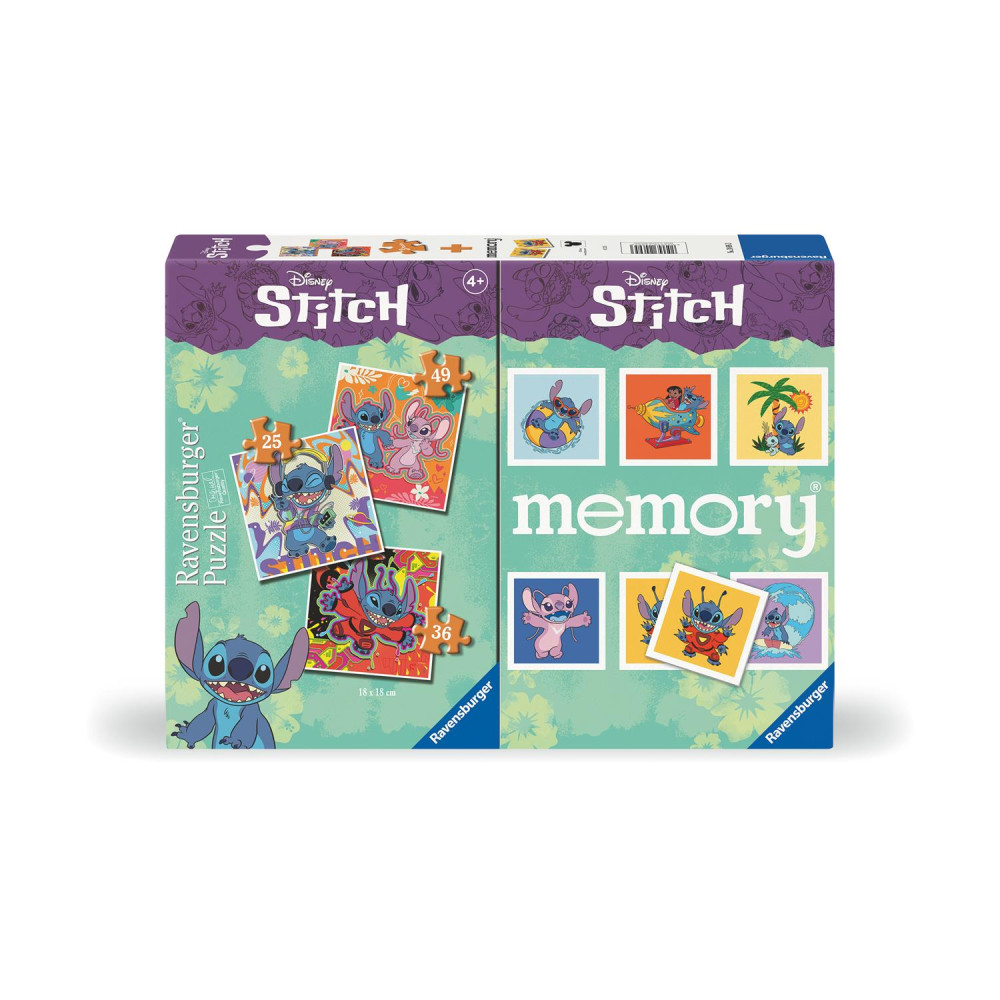 Ravensburger Memory® + 3 Puzzle: Disney - Stitch (24695)
