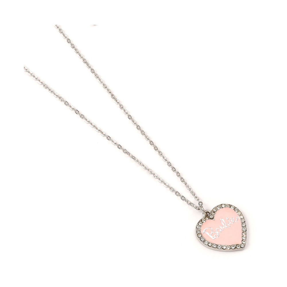 Carat Shop Barbie - Pink Enamel Heart Pendant Necklace with Crystal (BMN00003)