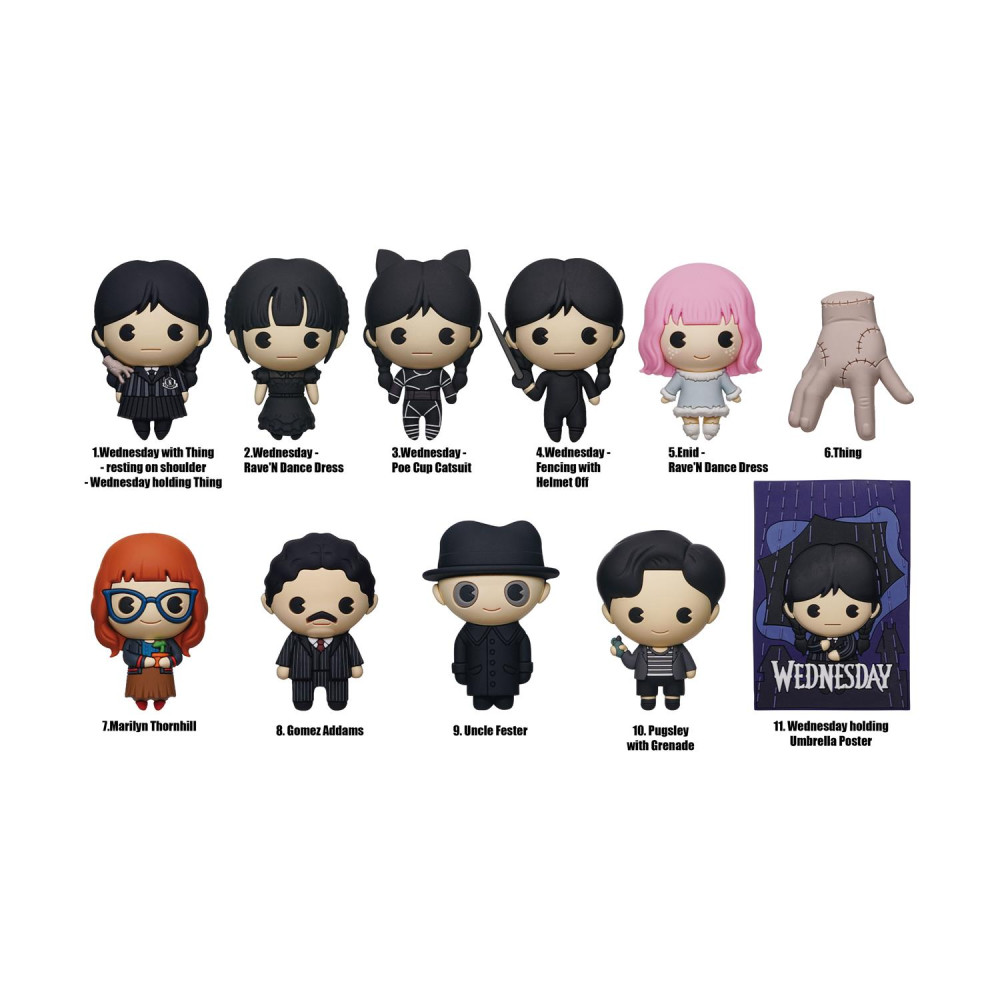 Monogram: Wednesday (Series2) (Blind Bag/Random) 3D Foam Bag Clips Figures (33055)