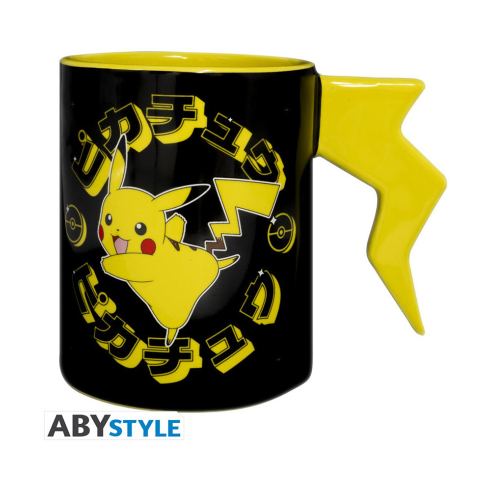 Abysse: Pokemon - Pikachu Lightening Bolt 3D Handle Mug (ABYMUGA345)