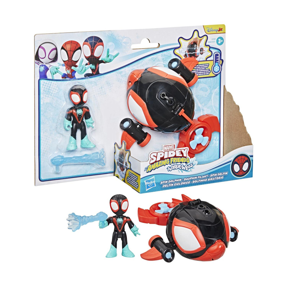 Hasbro Spidey And His Amazing Friends: Figures &amp; Vehicles - Waterwebs Spin Dolphin (G1465)
