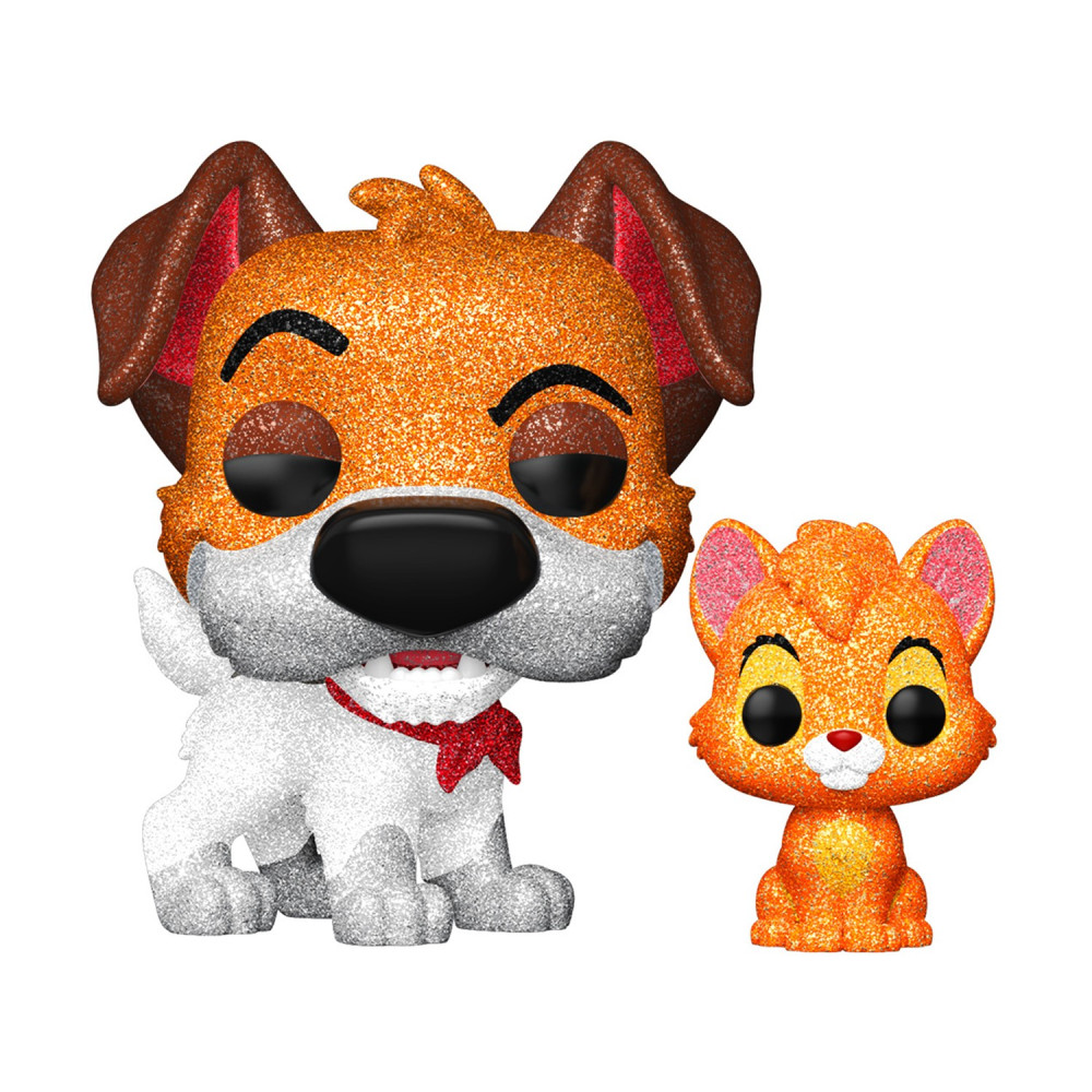 Funko Pop! Disney: Oliver &amp; Company - Dodger with Oliver (Diamond Collection) (Special Edition) #1705 Vinyl Figures