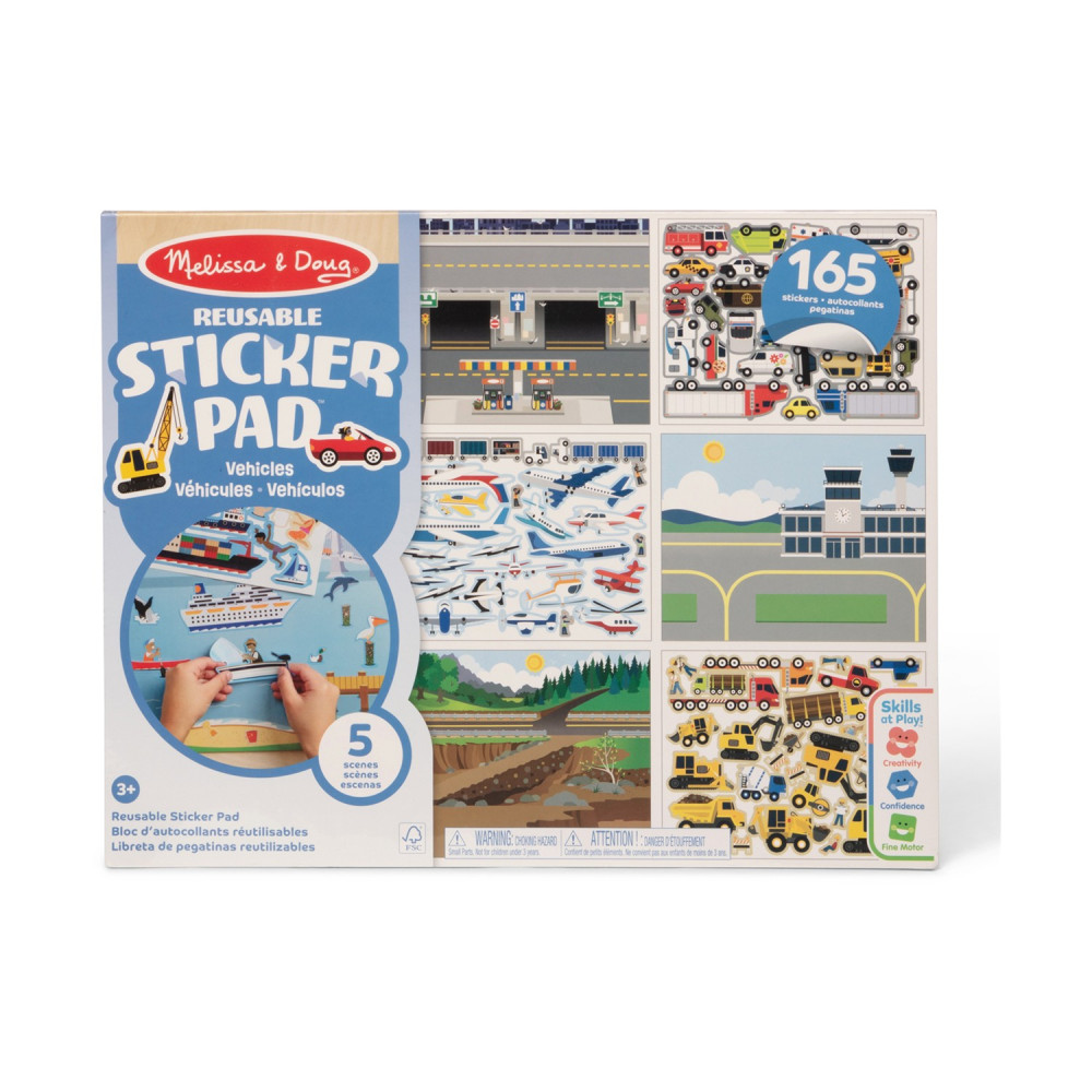 Melissa &amp; Doug Arts and Crafts: Vehicles - Reusable Sticker Pads (20155933)