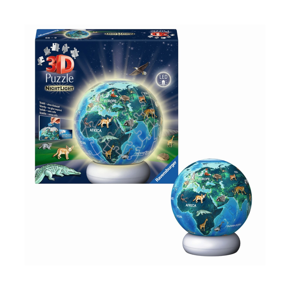 Ravensburger 3D Puzzle: Nightlight Υδρόγειος (12008055)