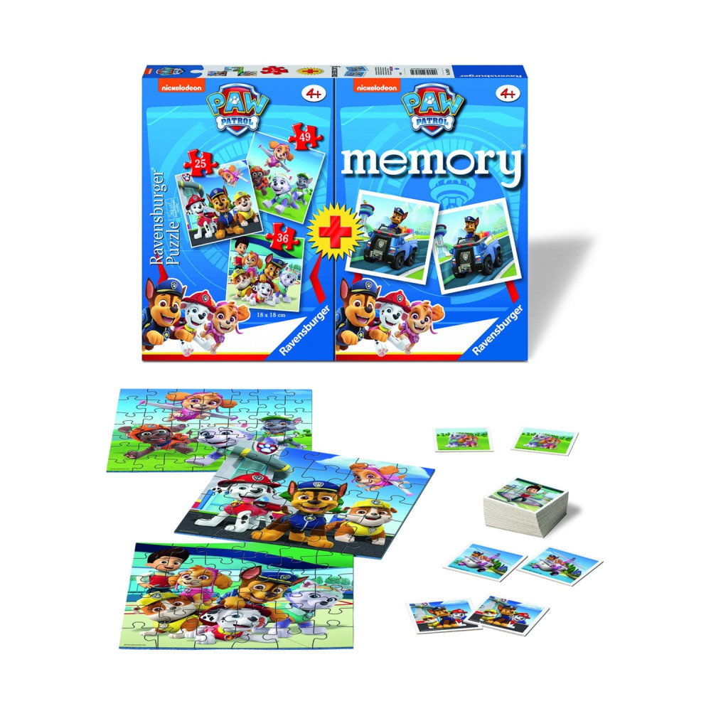 Ravensburger Memory® + 3 Puzzle: Paw Patrol (20823)