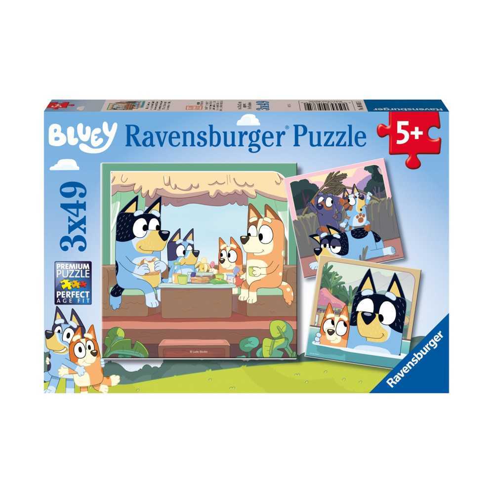 Ravensburger Puzzle:  Bluey (3x49pcs) (05685)