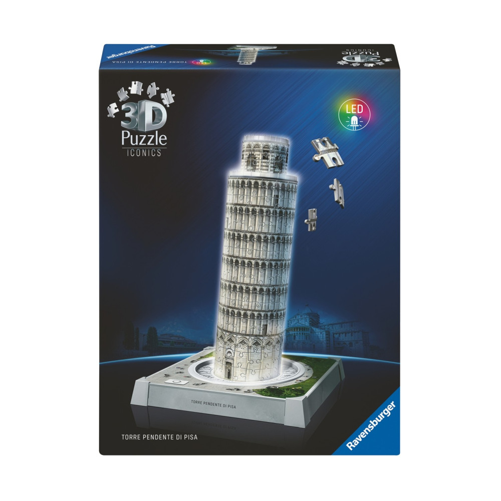 Ravensburger 3D Puzzle: 3D Iconics - Πίζα Night Edition (216pcs) (12008028)