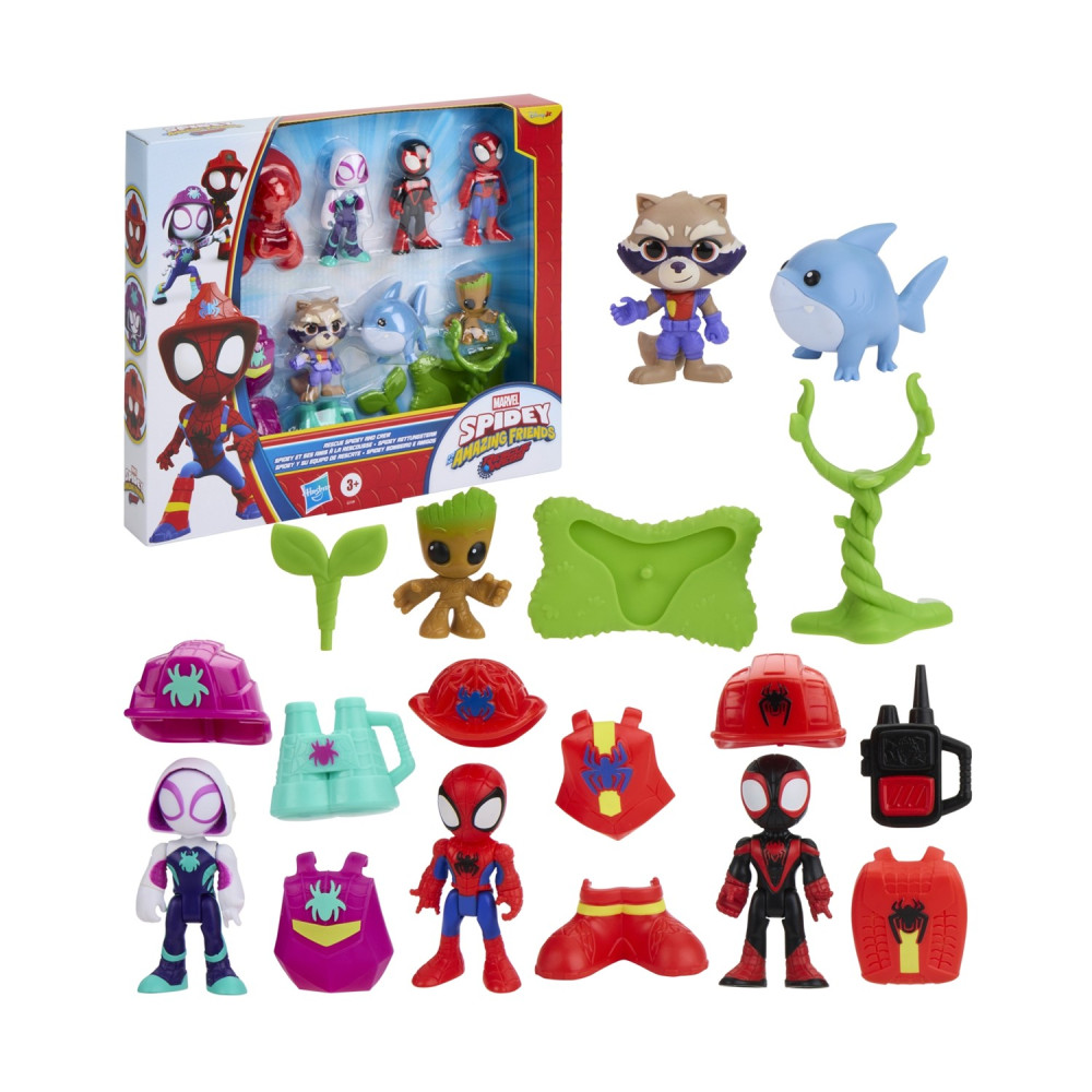 Hasbro Spidey And His Amazing Friends: Figures, Vehicles &amp; Playsets - Marvel Spidey and Friends Rescue Team Figure Multipack (G3149)