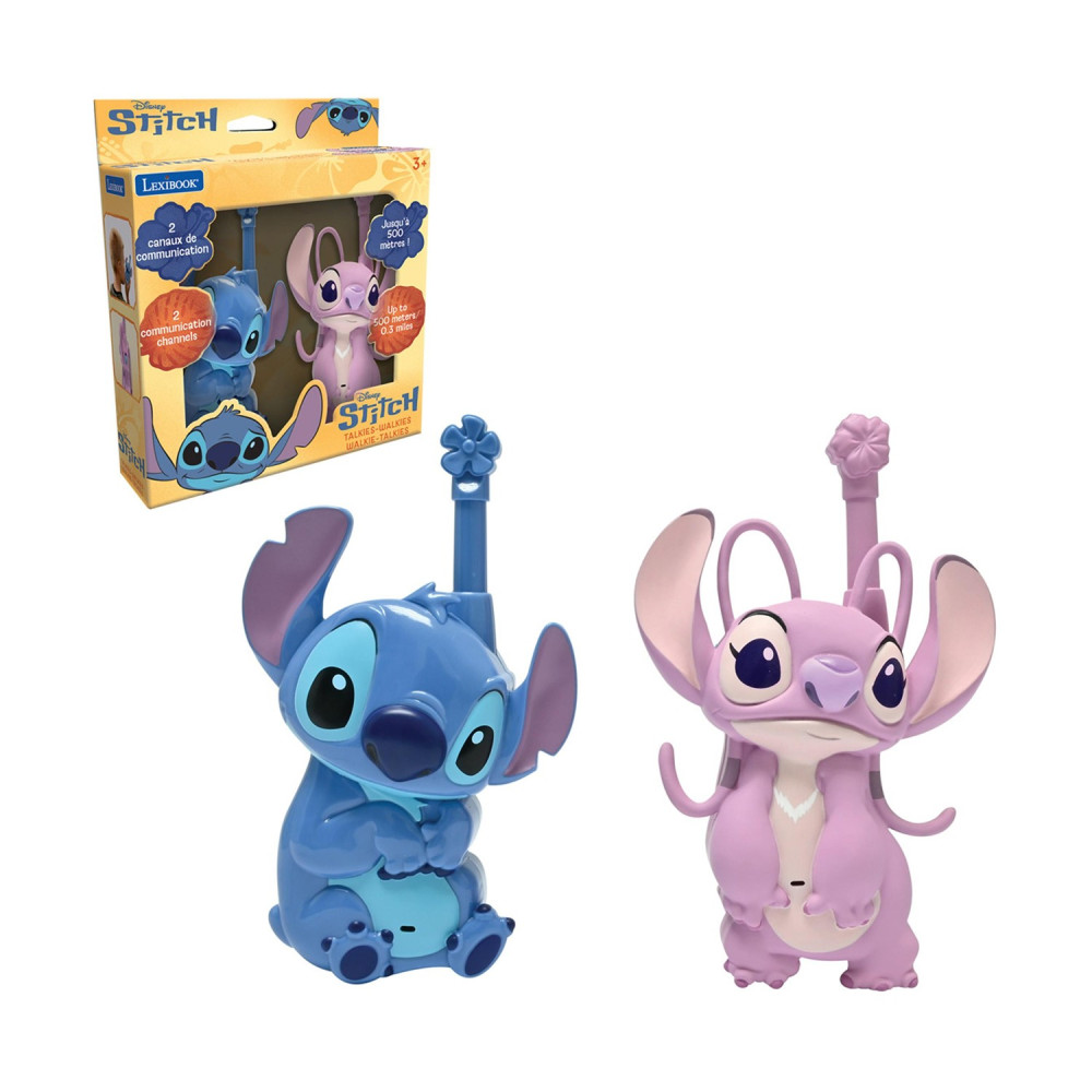 Lexibook 3D Walkie Talkies: 3D Stitch &amp; Angel Walkie Talkie Up to 500m (25.TW18D1)
