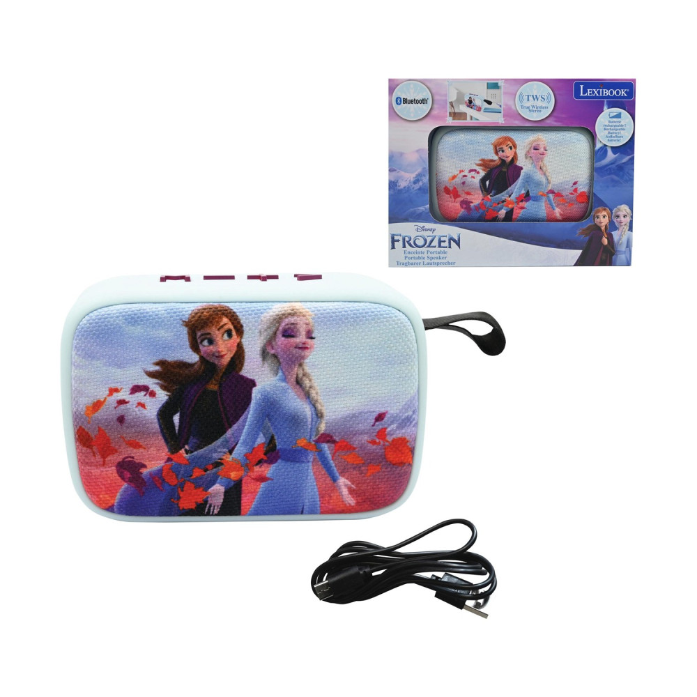 Lexibook Portable Speaker: Frozen Bluetooth Portable Speaker with Fabric Finish (25.BT018FZ)