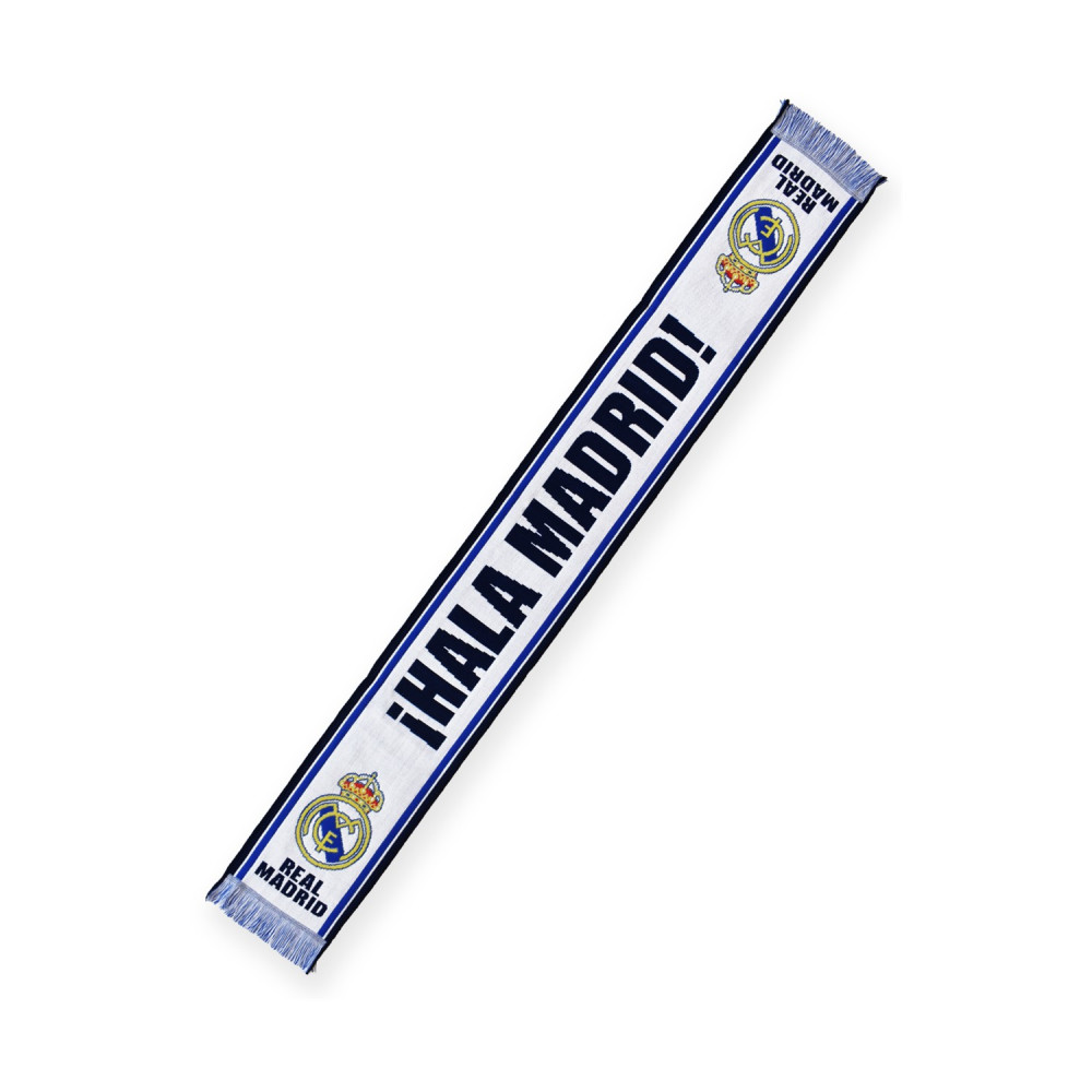 Real Madrid CF Official Scarf – 'Hala Madrid' Jacquard Knit – Size U (RM4BUF47)