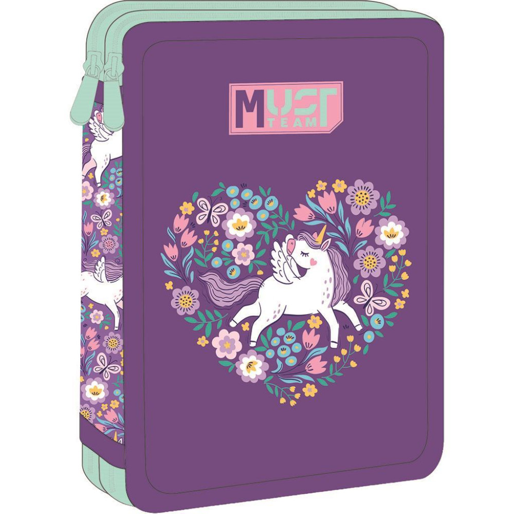 MUST TEAM ΣΧΟΛΙΚΗ ΚΑΣΕΤΙΝΑ ΔΙΠΛΗ ΓΕΜΑΤΗ PURPLE UNICORN (587584) 