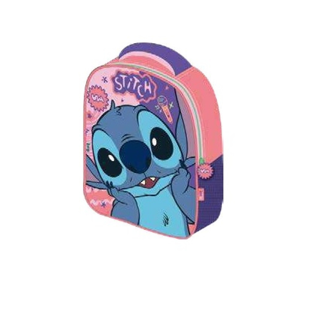 MUST TEAM ΣΑΚΙΔΙΟ ΝΗΠΙΟΥ 26Χ10Χ32 1ΘΗΚΗ 3D EVA LILO & STITCH ΡΟΖ (565078) 