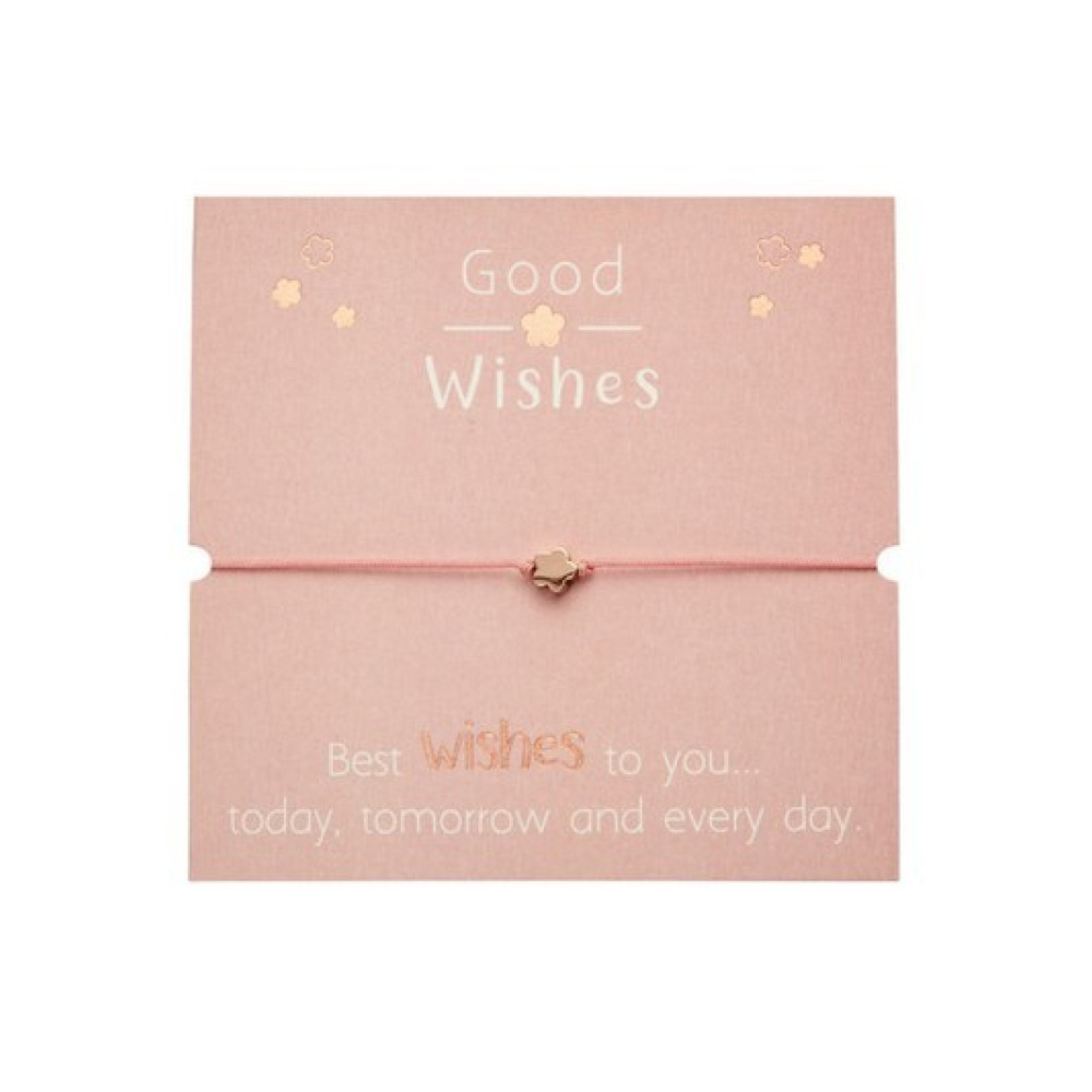 ΒΡΑΧΙΟΛΑΚΙ GOOD WISHES ROSEGOLD FLOWER (607274)
