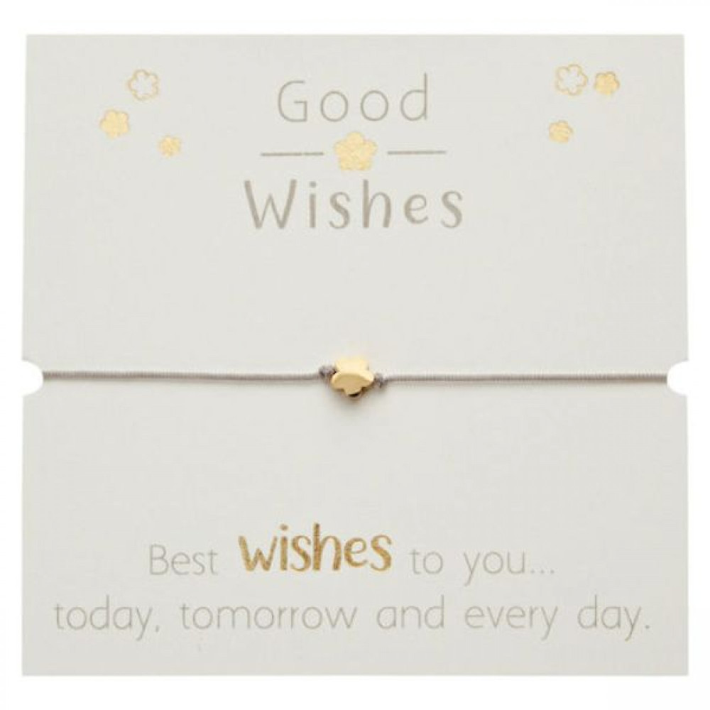 ΒΡΑΧΙΟΛΑΚΙ GOOD WISHES GOLD FLOWER (607283)